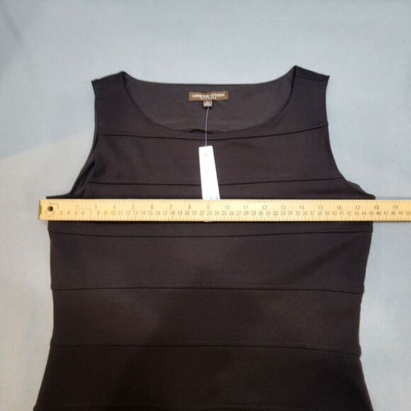 Adrienne Vittadini Flirtation Women's Sleeveless Stretch Midi Dress Black SZ 10 - Picture 8 of 10